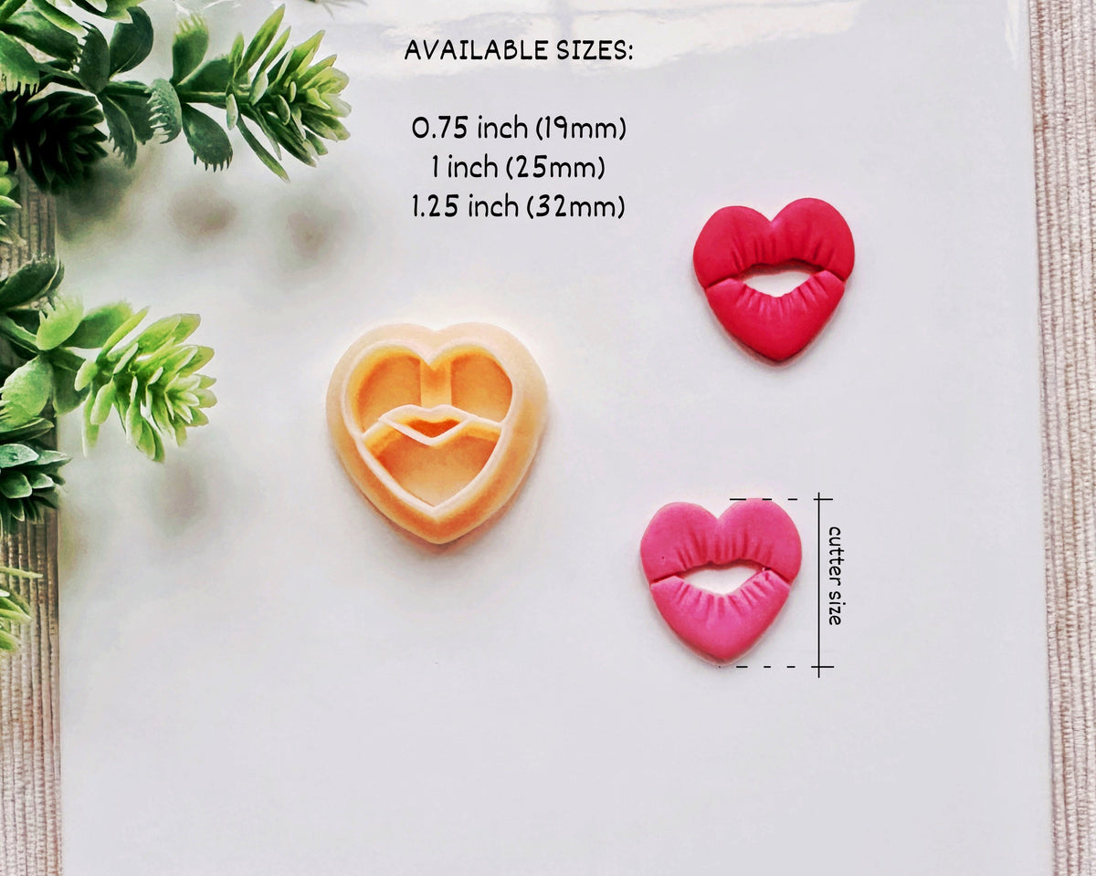 Heart Lips Clay Cutter for Polymer Clay | Valentine's Day 2025 Collection