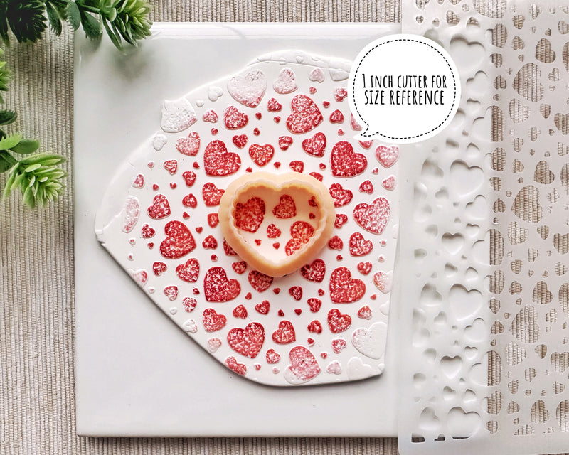 Hearts Clay Stencil | Valentine's Day 2025 Collection