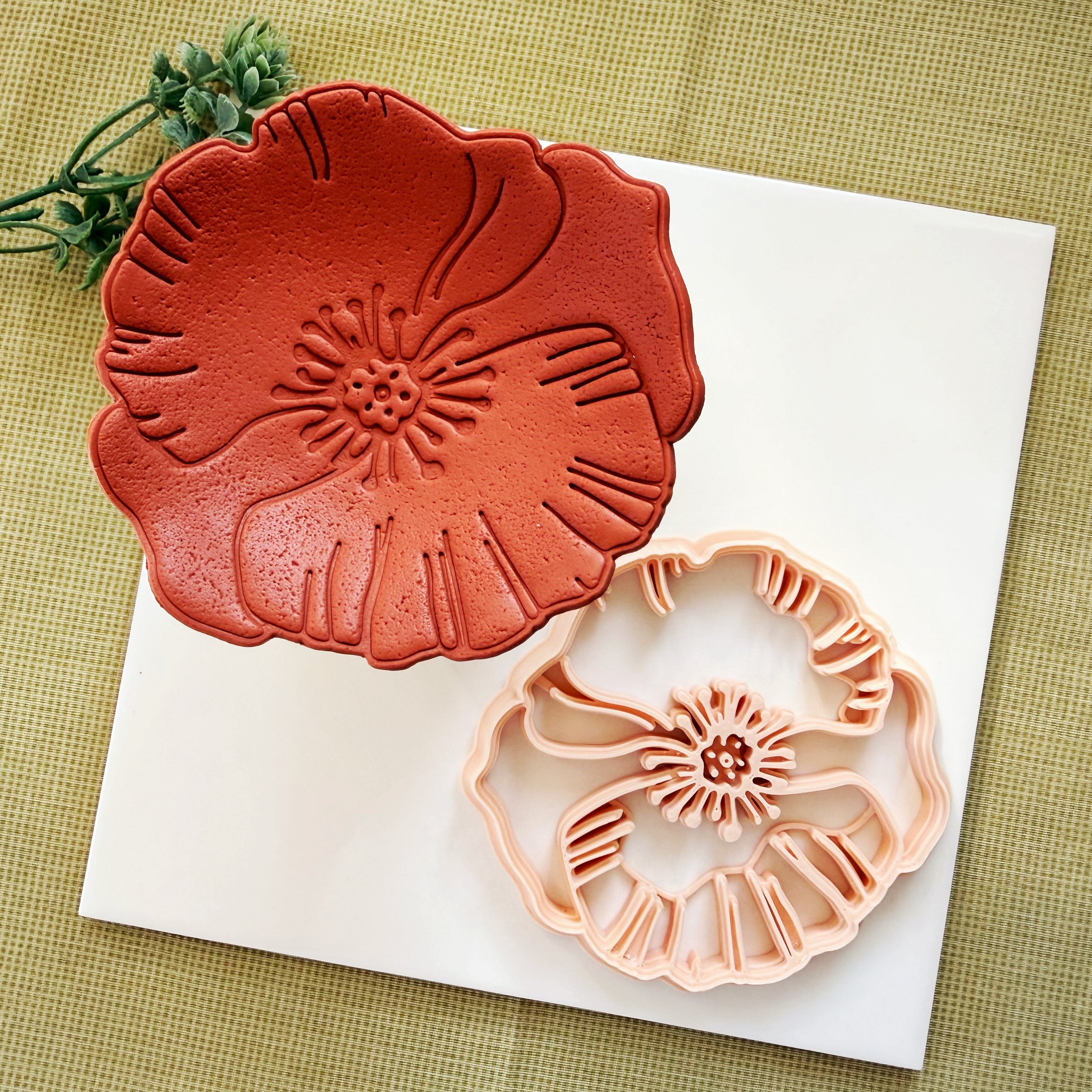 Poppy Flower Trinket Dish Cutter for Polymer Clay - 4 inch (10 cm)