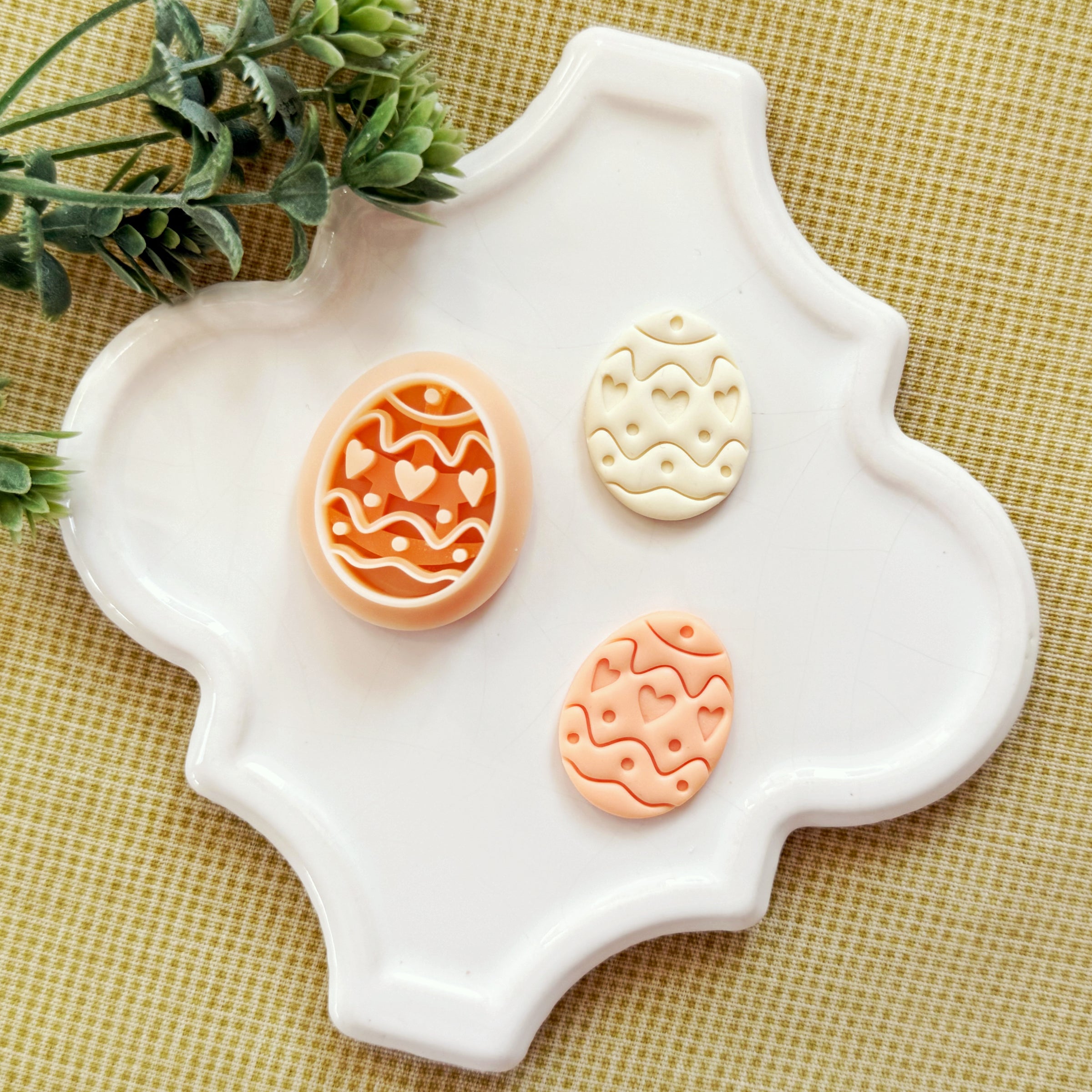 Heart Easter Egg Polymer Clay Cutter