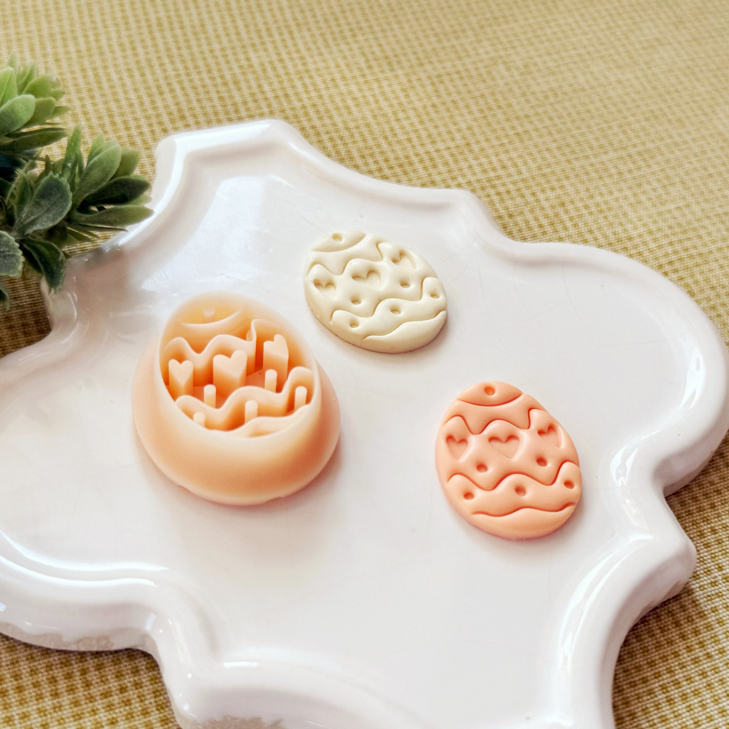 Heart Easter Egg Polymer Clay Cutter