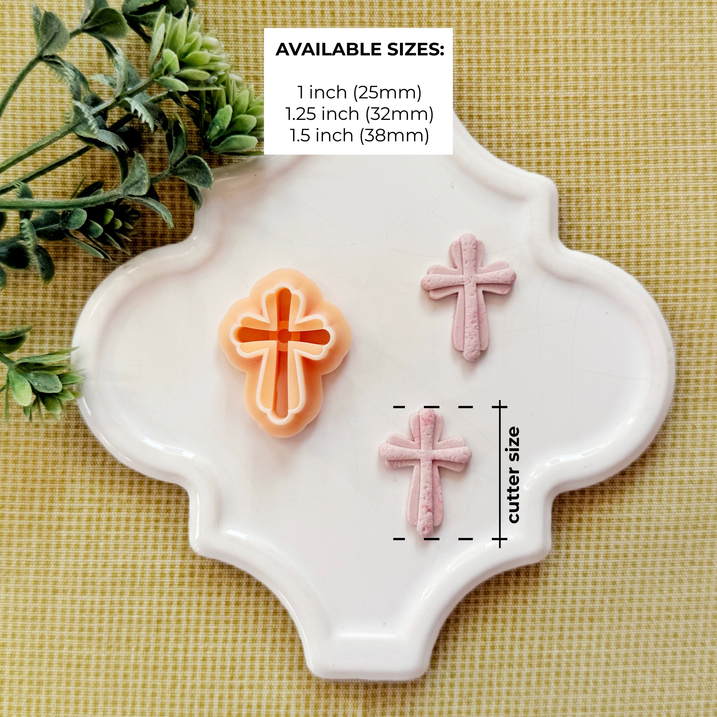 Scalloped Cross Polymer Clay Cutter