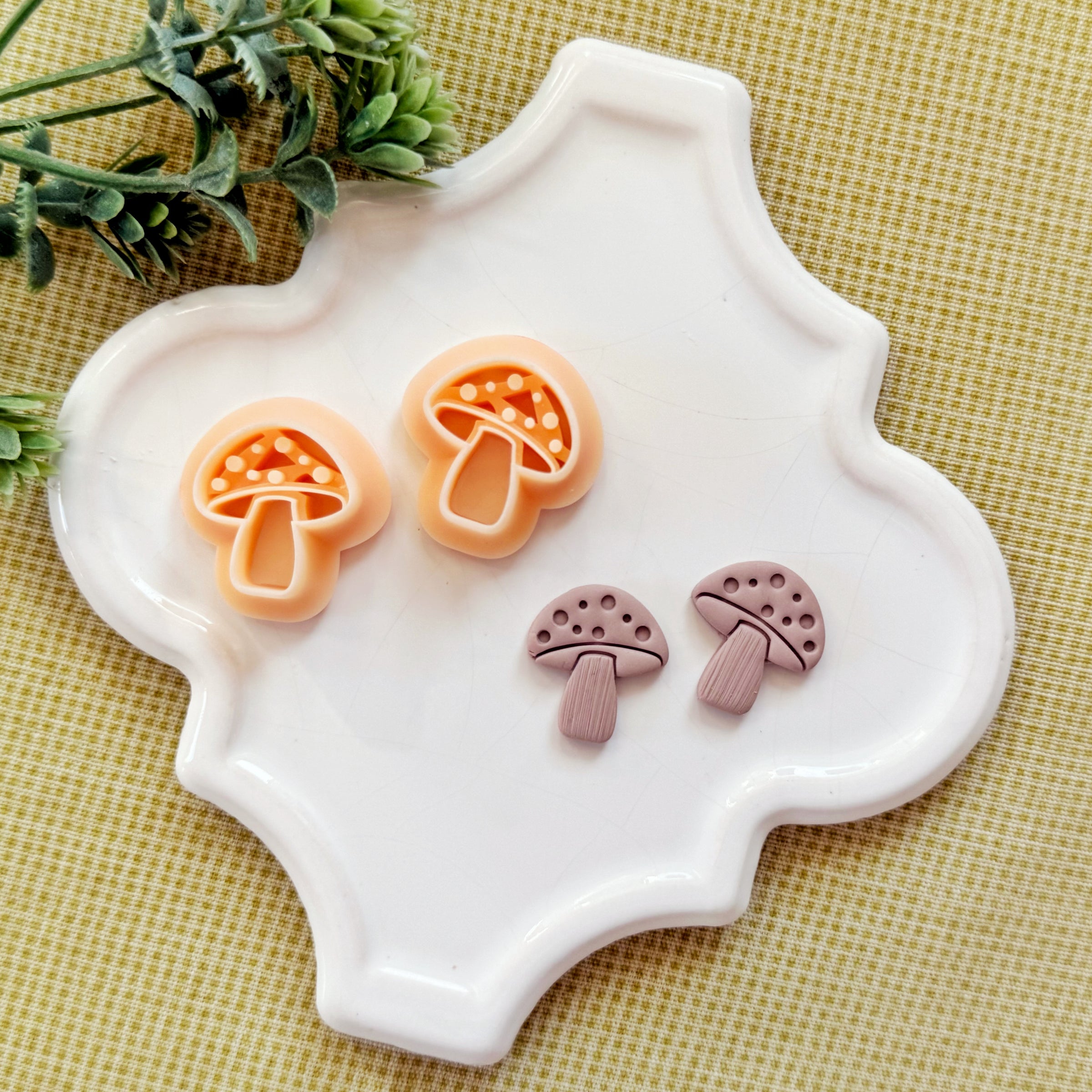 Whimsical Mushroom Polymer Clay Cutter