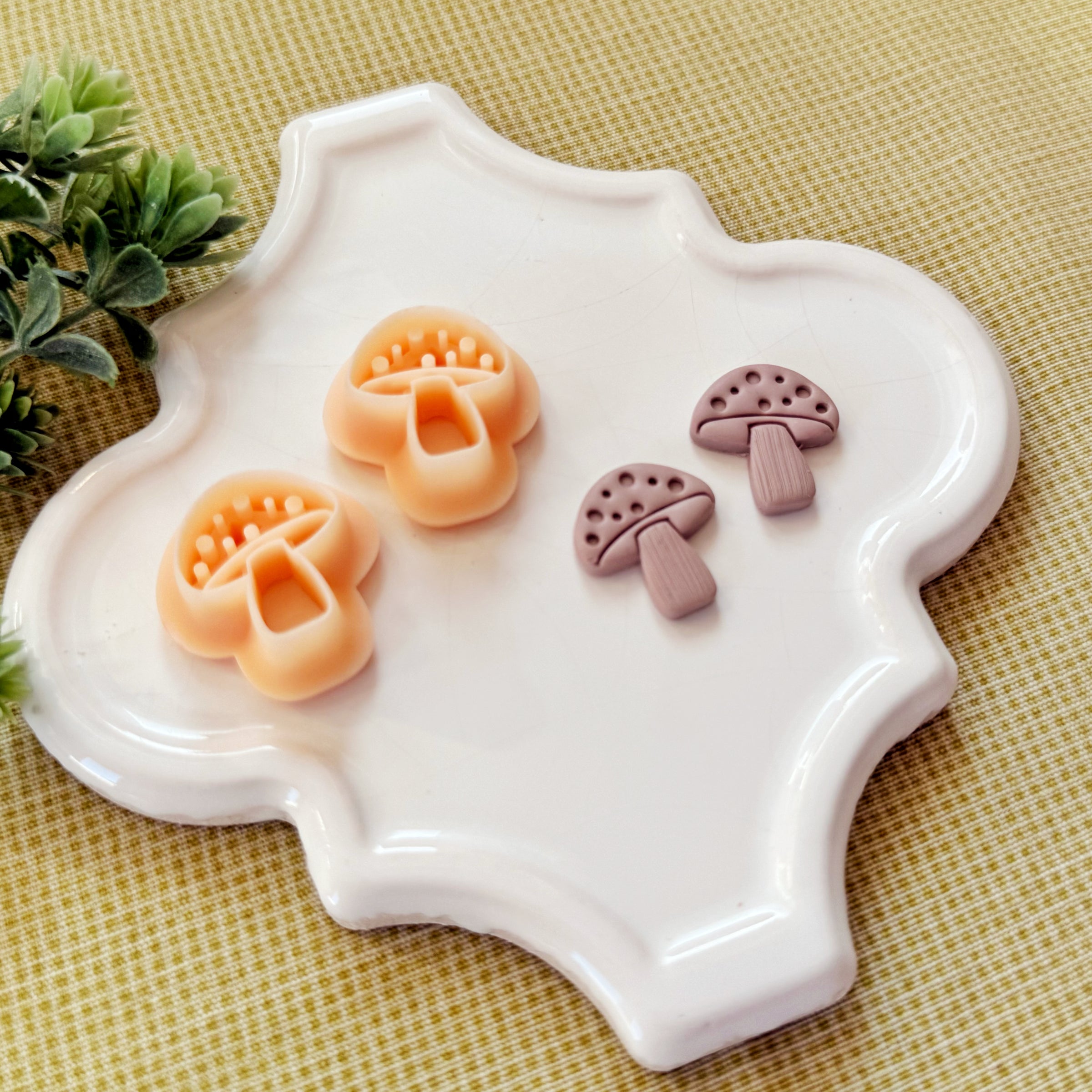 Whimsical Mushroom Polymer Clay Cutter