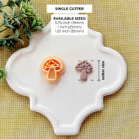 Whimsical Mushroom Polymer Clay Cutter