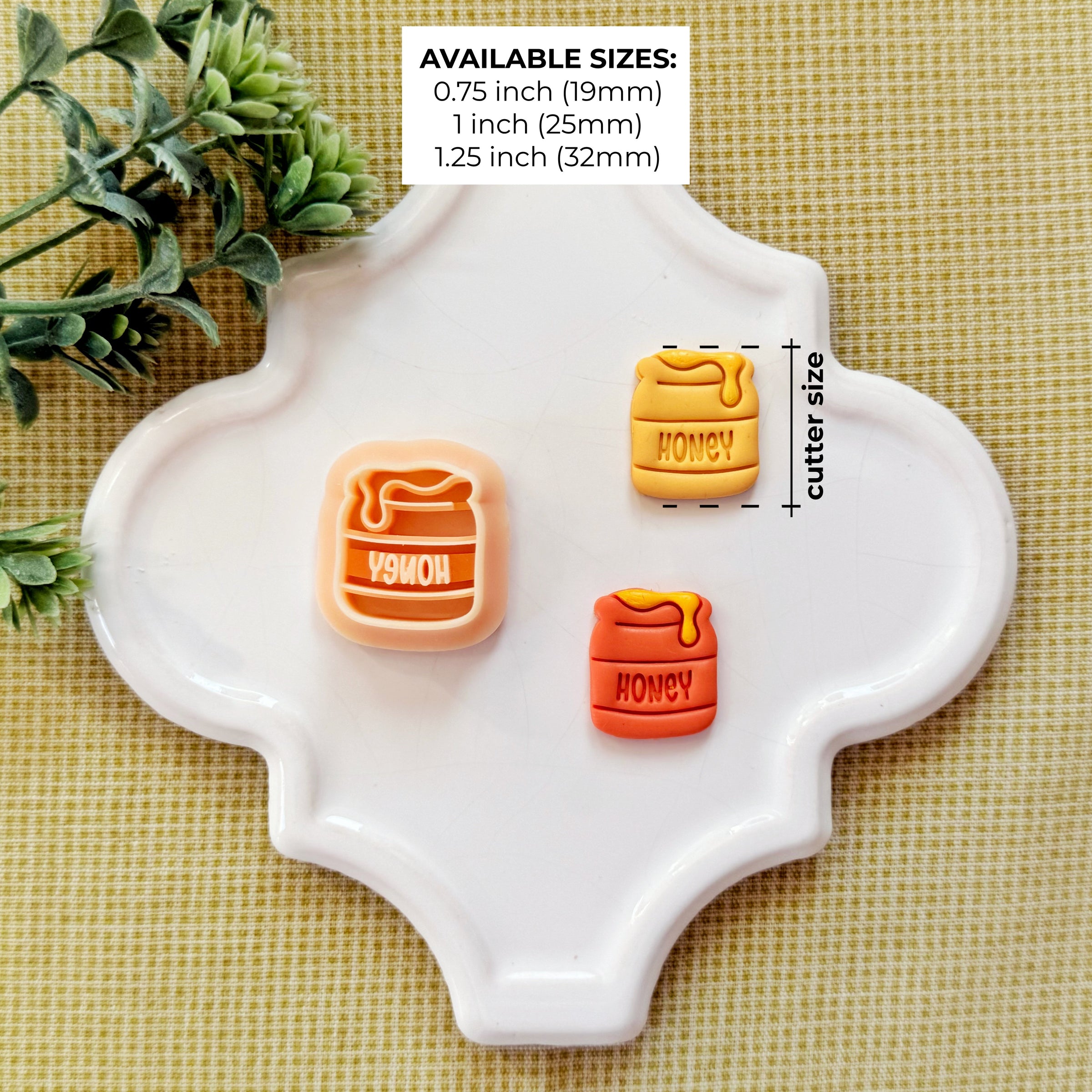 Honey Pot Debossing Polymer Clay Cutter (Honey Jar)