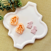 Side Bunny Mirror Set Polymer Clay Cutter