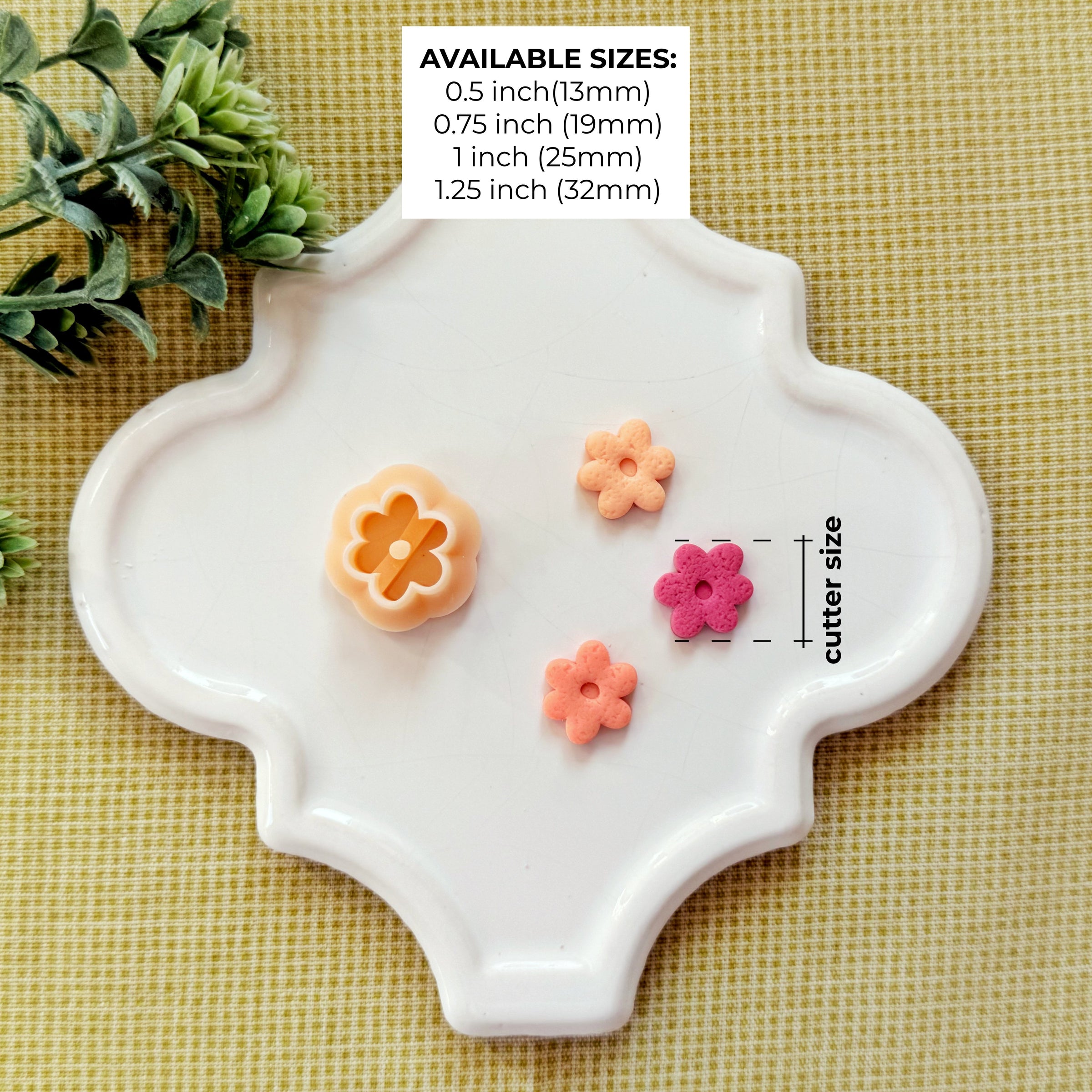 Tiny Forget Me Not Polymer Clay Cutter