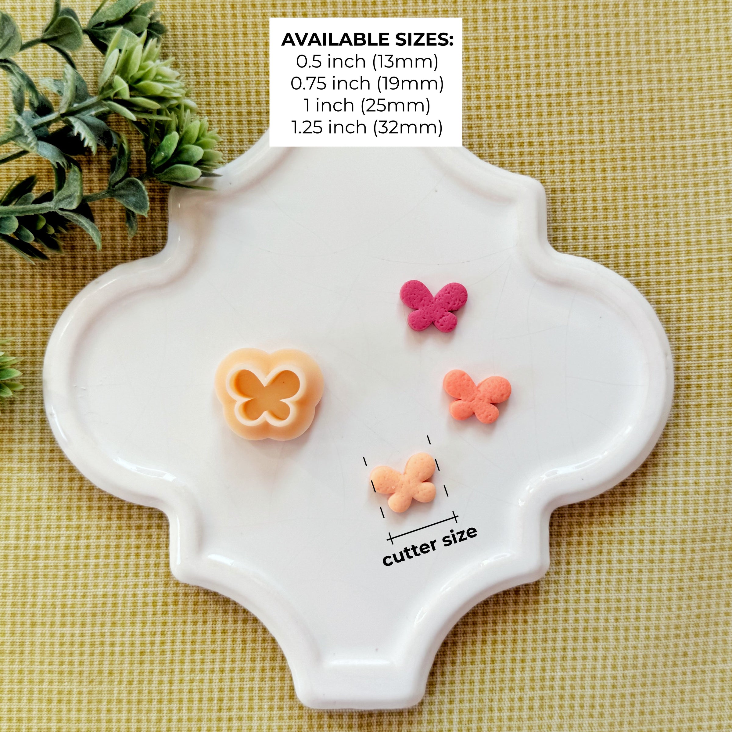 Tiny Butterfly Polymer Clay Cutter - Dainty Butterfly Tool