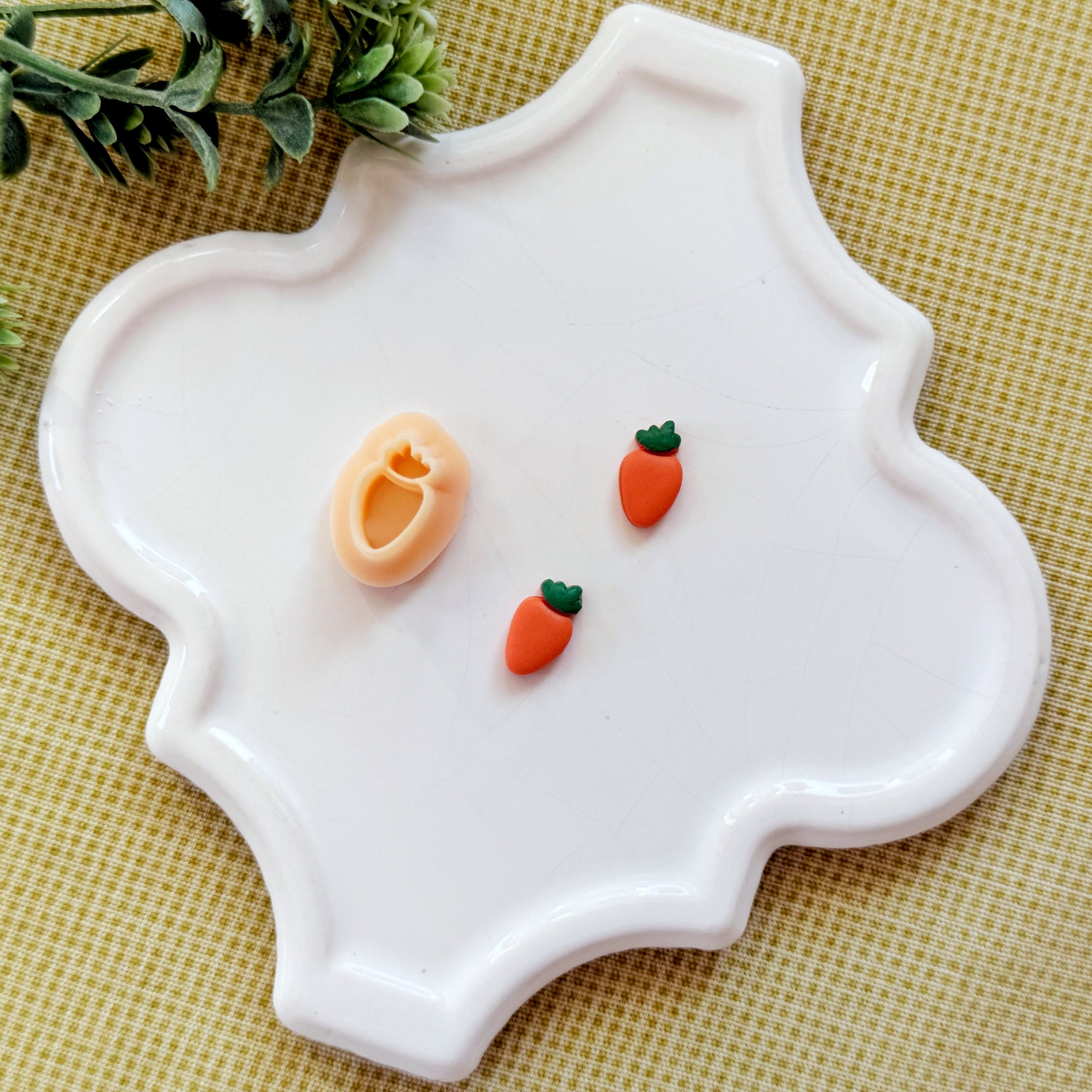 Tiny Carrot Polymer Clay Cutter