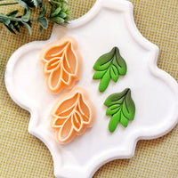 Drop Leaf Mirror Set Polymer Clay Cutter