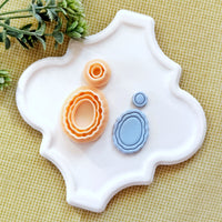 Scalloped Oval Cameo Polymer Clay Cutter Set
