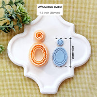 Scalloped Oval Cameo Polymer Clay Cutter Set