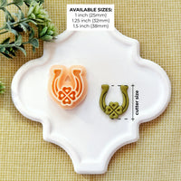 Clover Horseshoe Polymer Clay Cutter - Lucky Four Leaf Clover