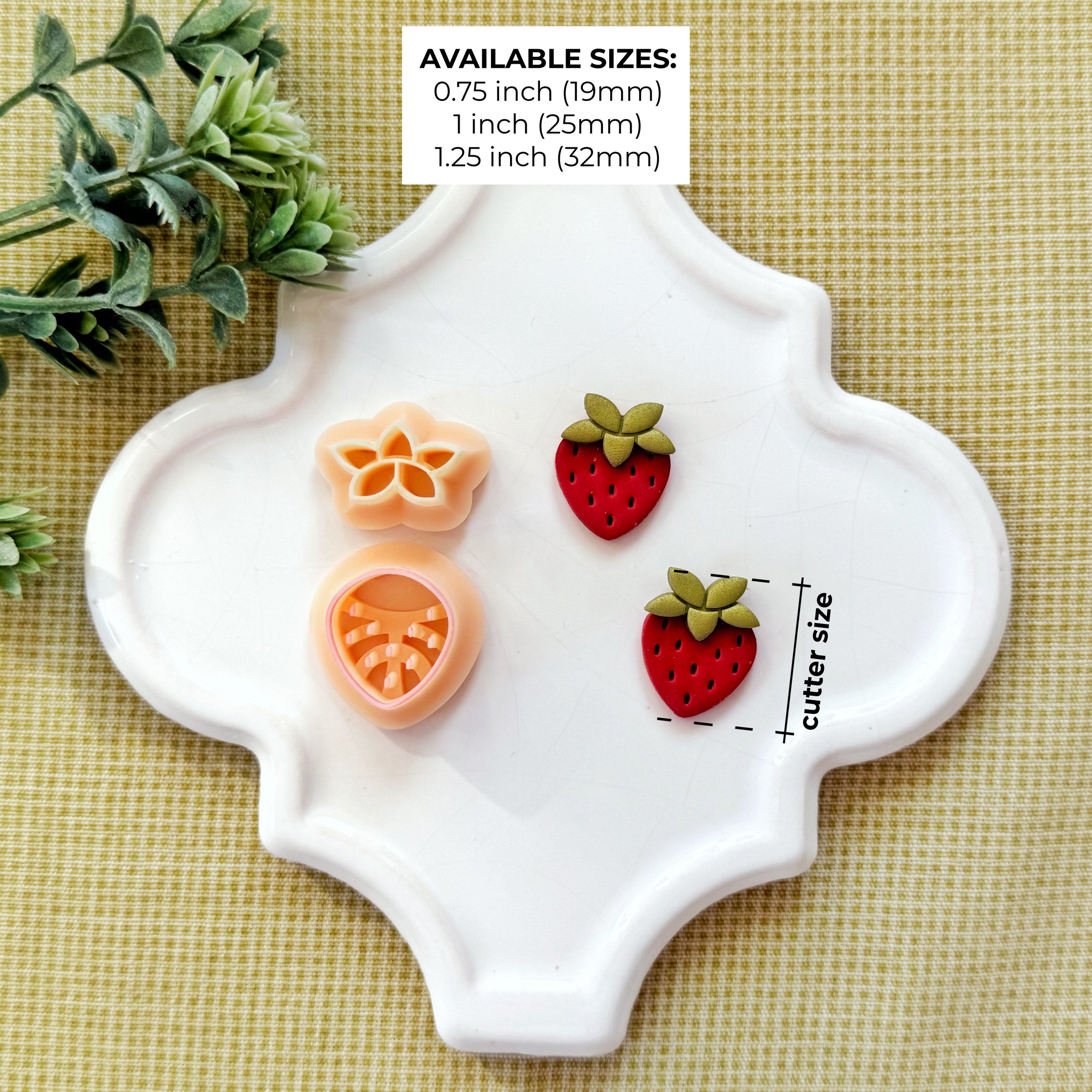Sweet Strawberry Polymer Clay Cutter Set