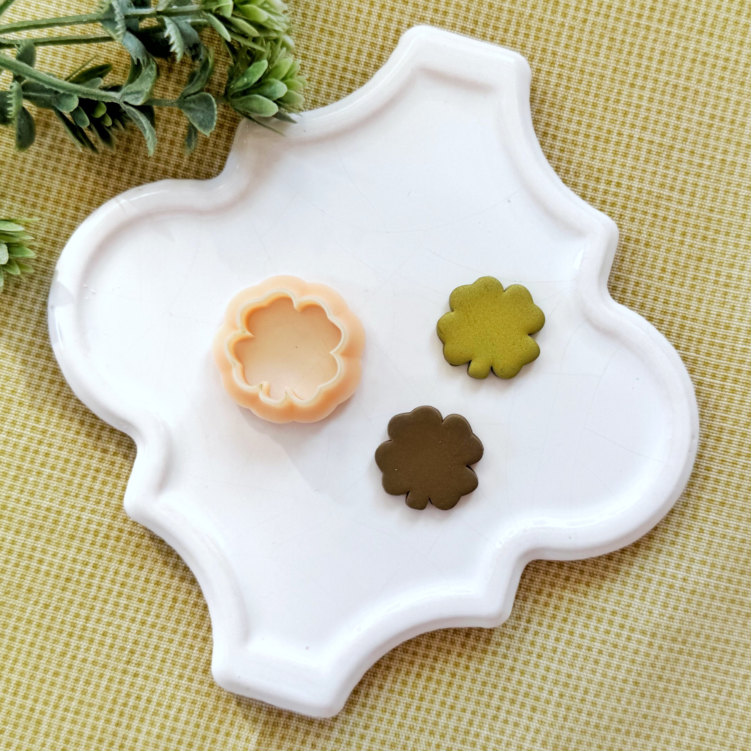 Chubby Four Leaf Clover Polymer Clay Cutter