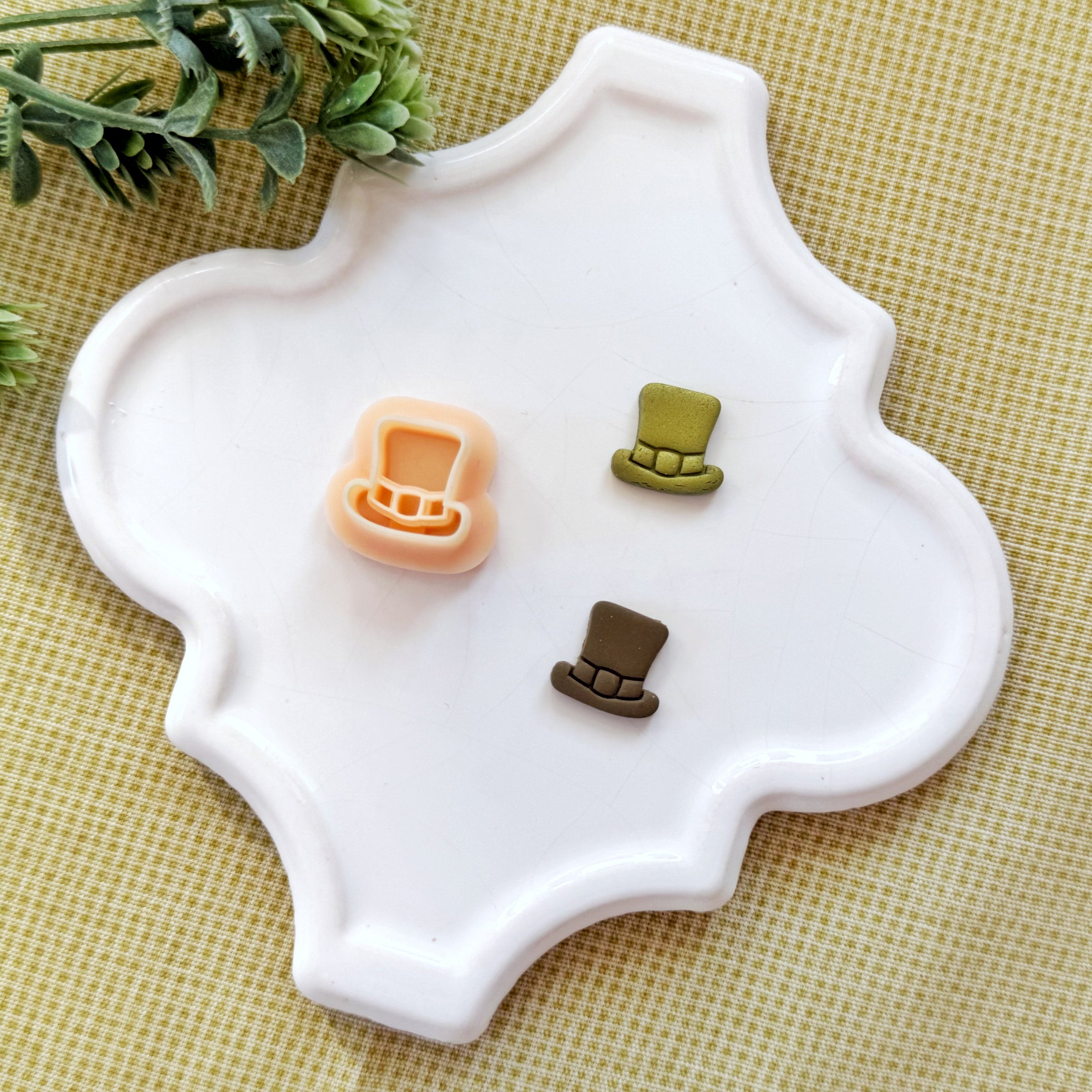 Lucky Top Hat Polymer Clay Cutter - Leprechaun Hat