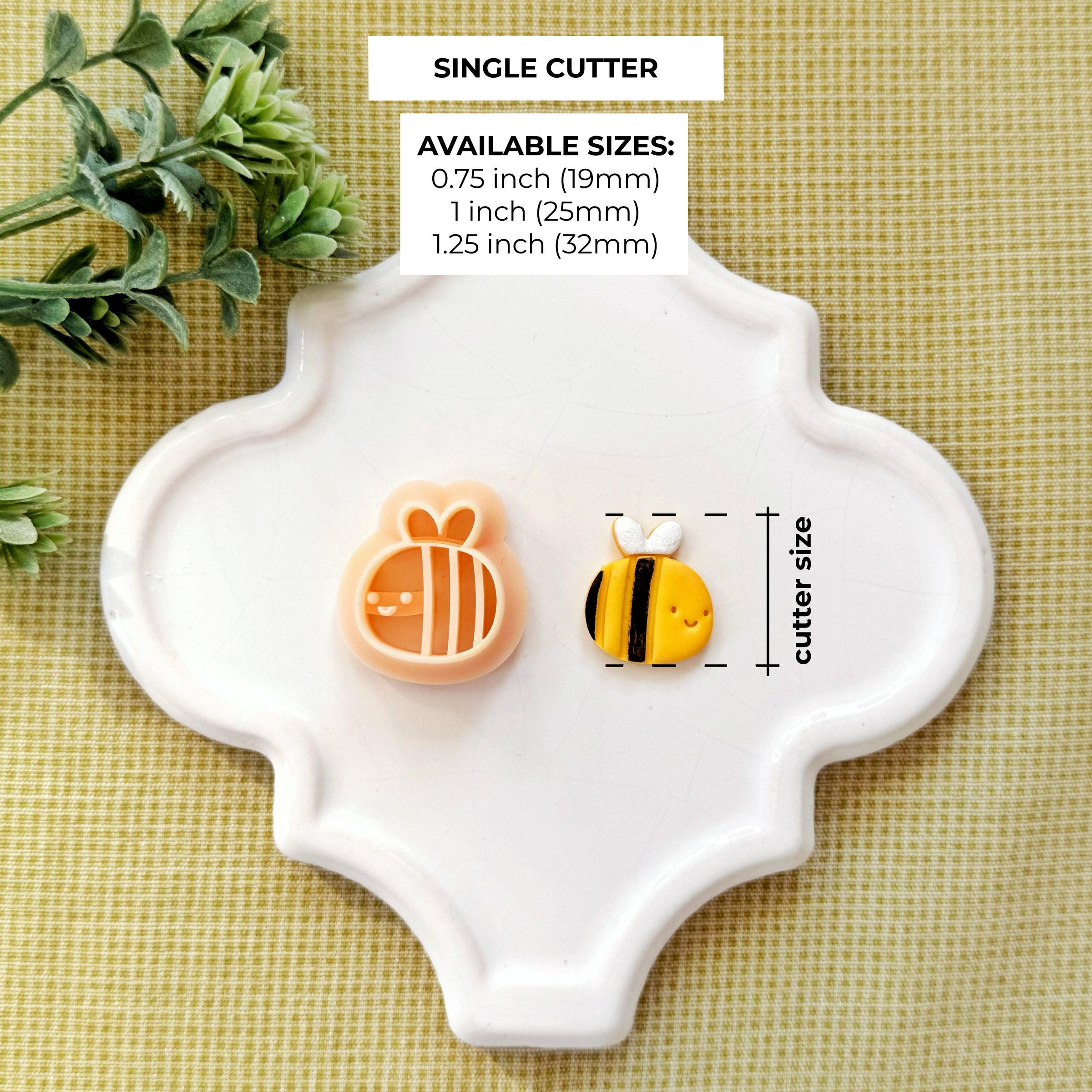 Happy Honeybee Polymer Clay Cutter