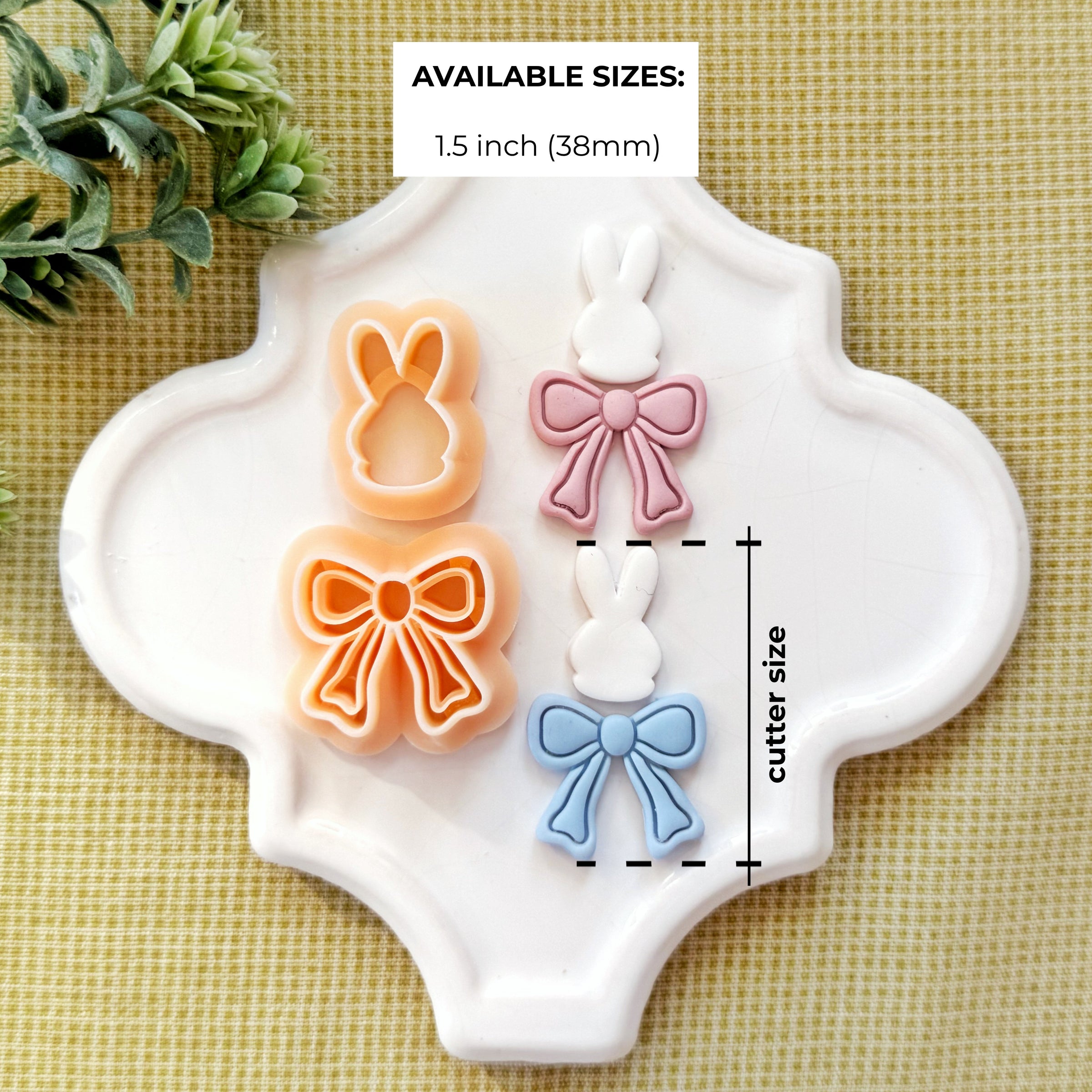Bunny Bow Polymer Clay Cutter Set