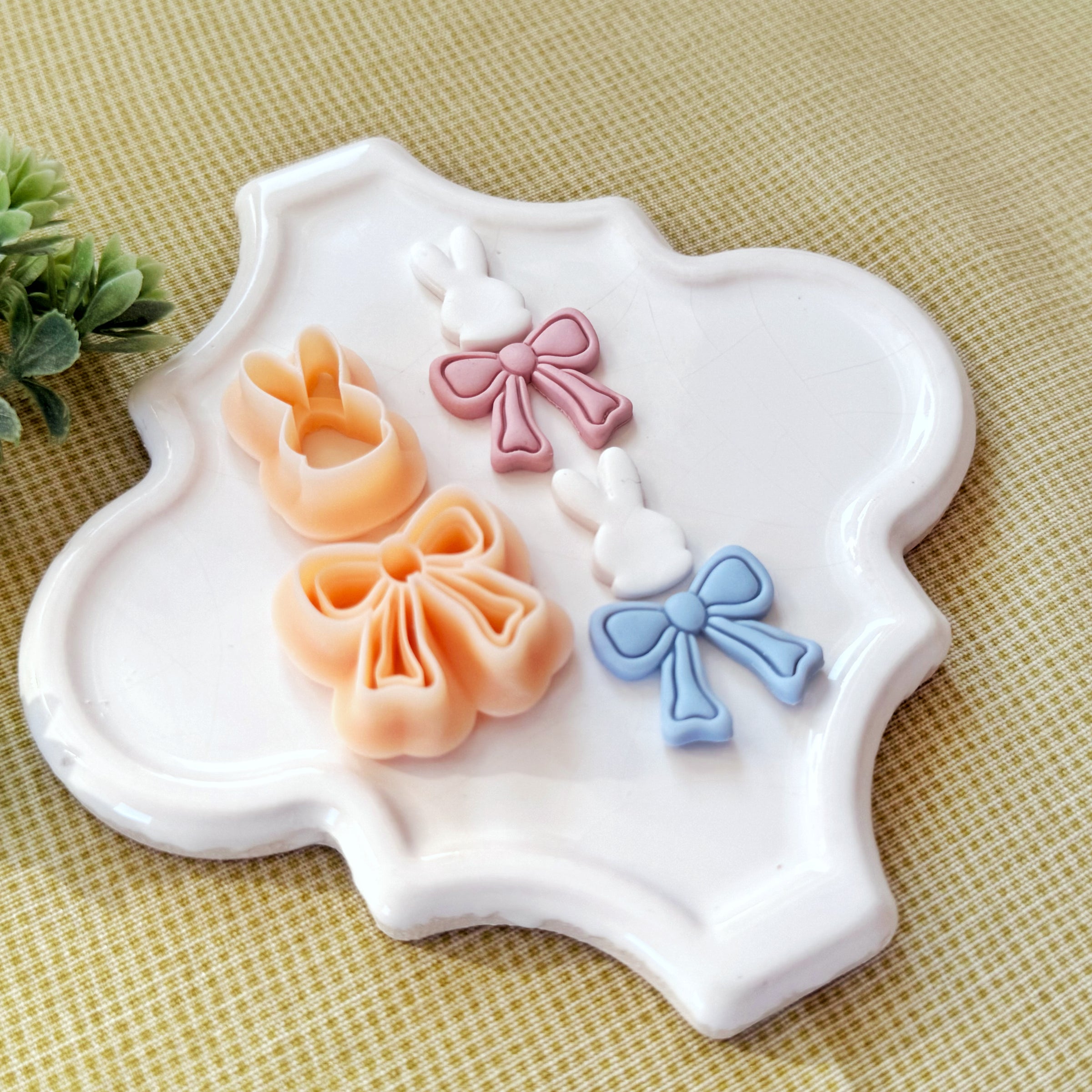 Bunny Bow Polymer Clay Cutter Set