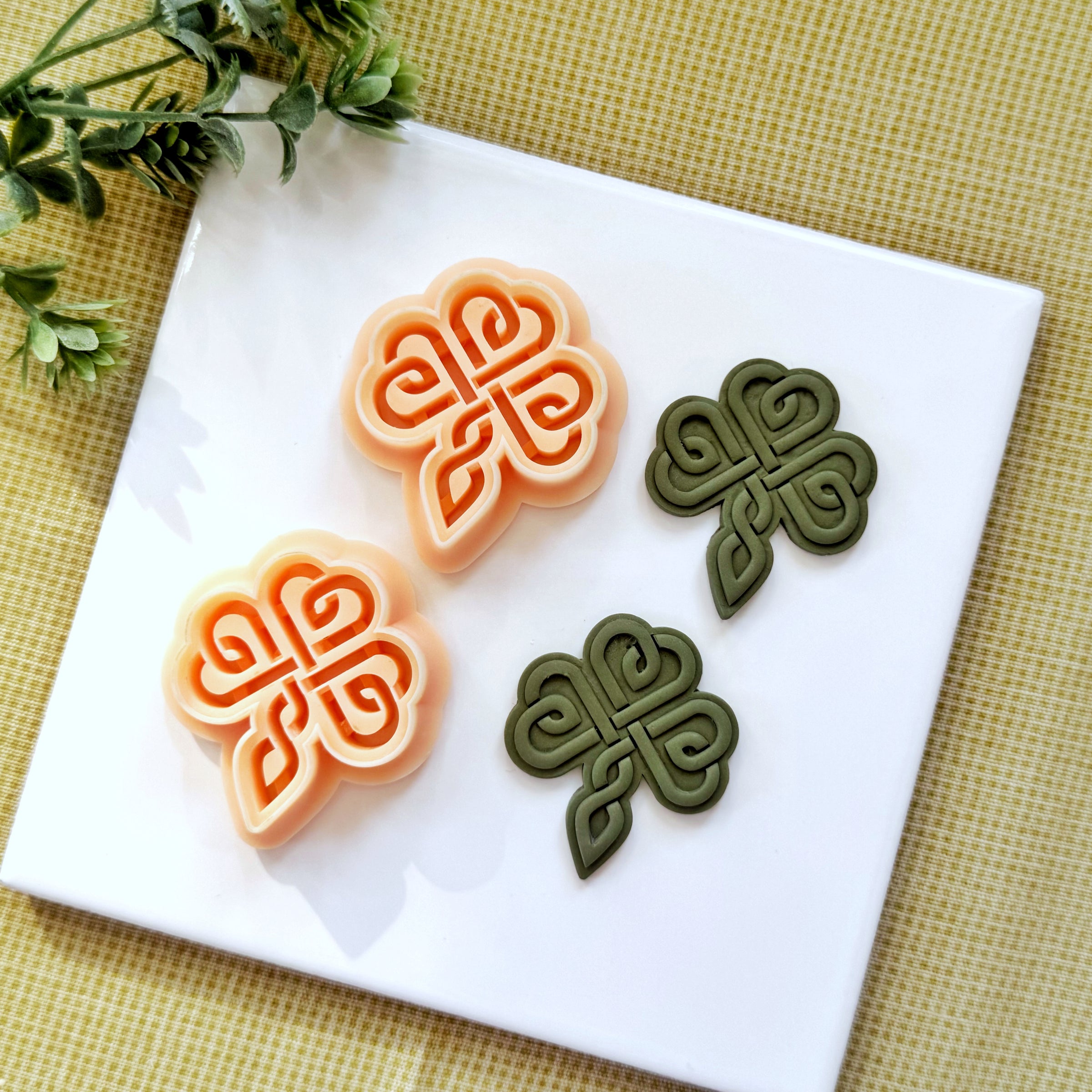 Celtic Knot Shamrock Polymer Clay Cutter