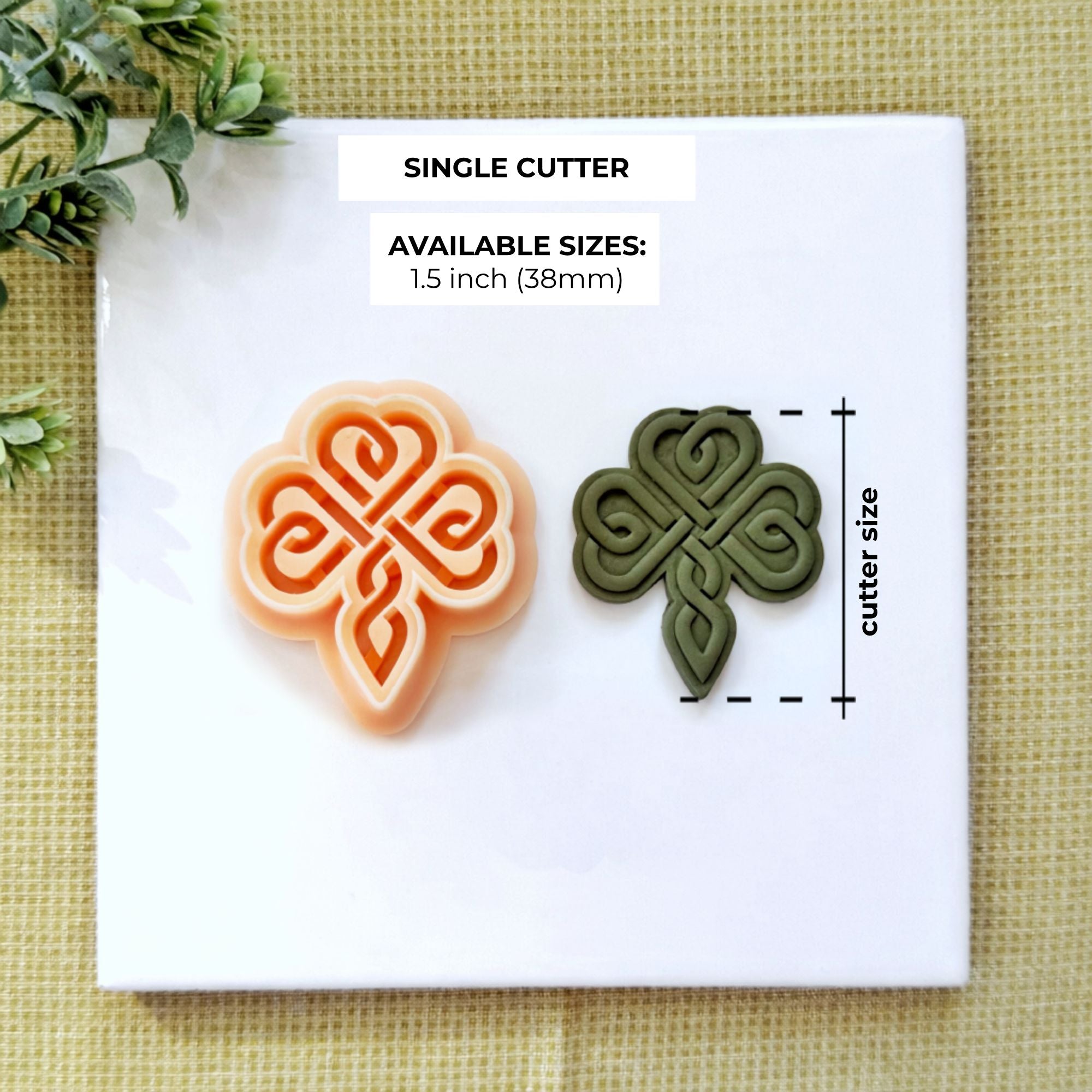 Celtic Knot Shamrock Polymer Clay Cutter