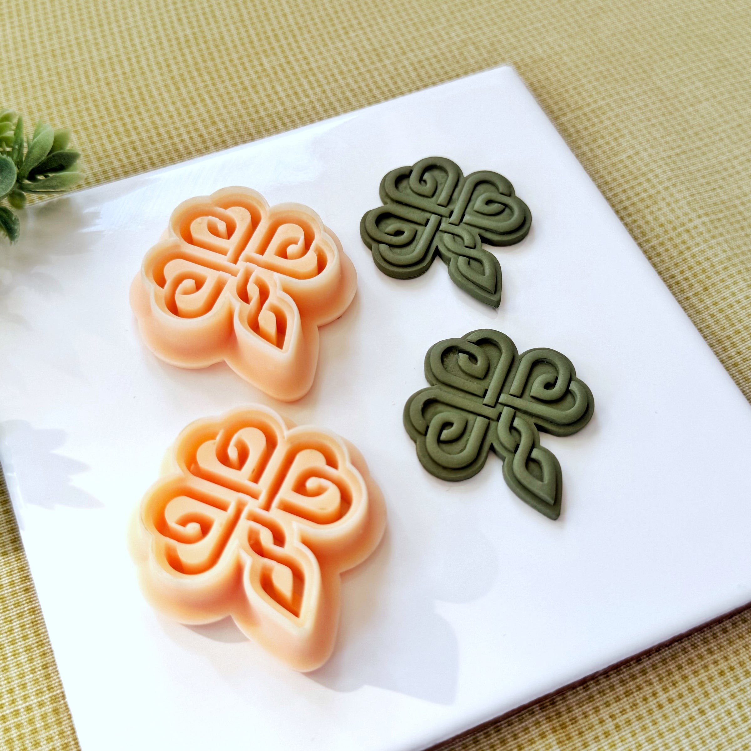 Celtic Knot Shamrock Polymer Clay Cutter