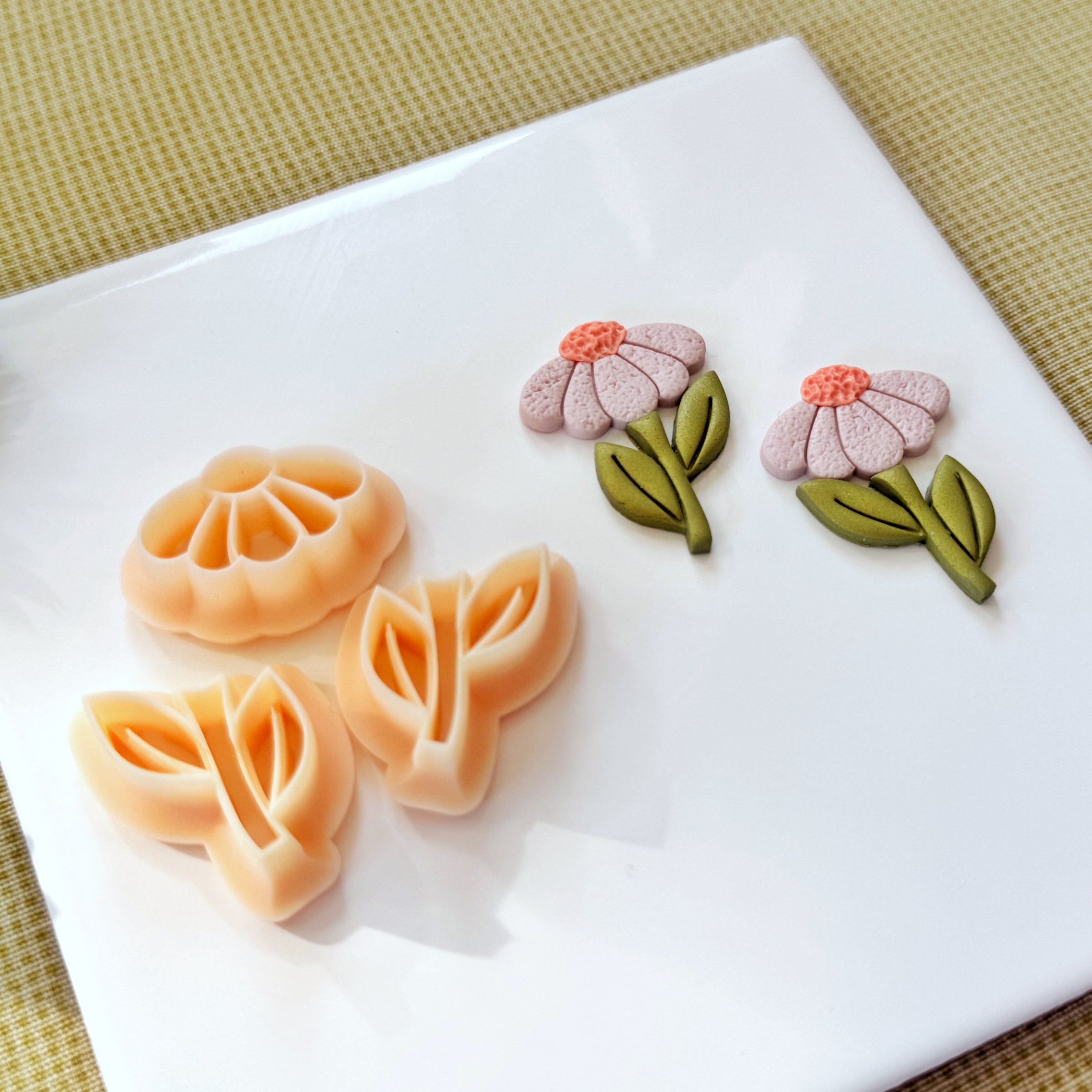 Daisy Stem Polymer Clay Cutter Set - 3-Piece Wildflower