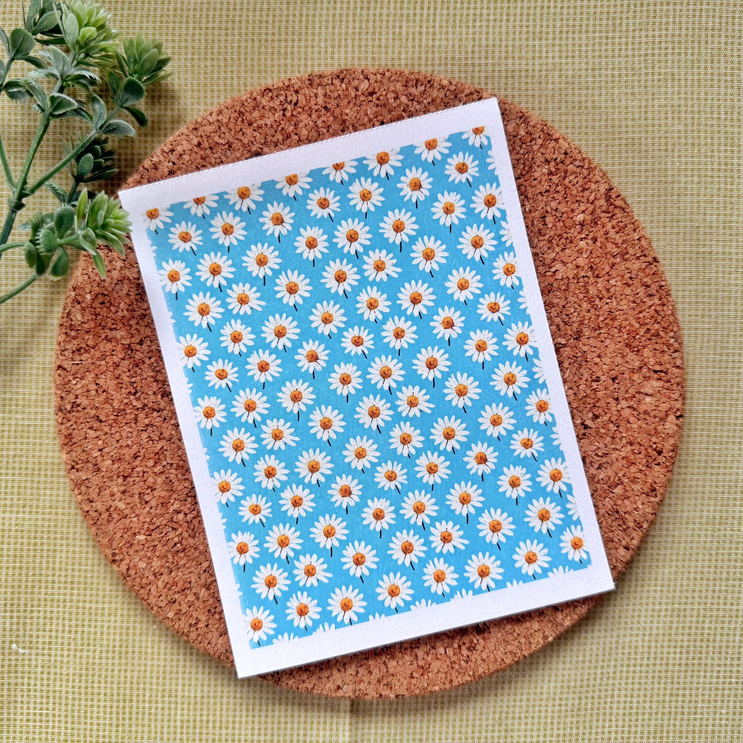 Blue Daisy Water Soluble Transfer Paper for Polymer Clay (3.9x5 in)