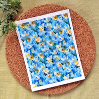 Impressionist Floral Water Soluble Transfer Paper for Polymer Clay (3.9x5 in)