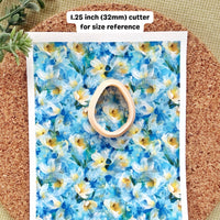 Impressionist Floral Water Soluble Transfer Paper for Polymer Clay (3.9x5 in)