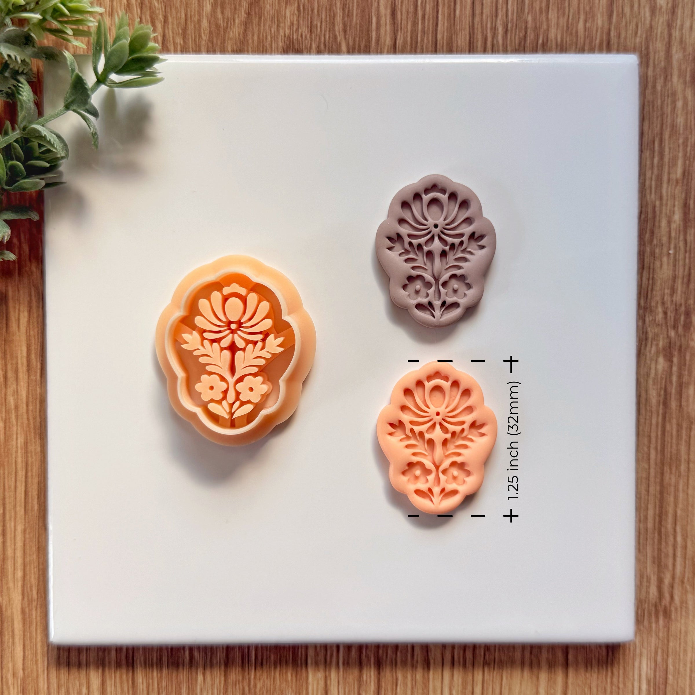 Folk Art Flower Medallion Clay Cutter