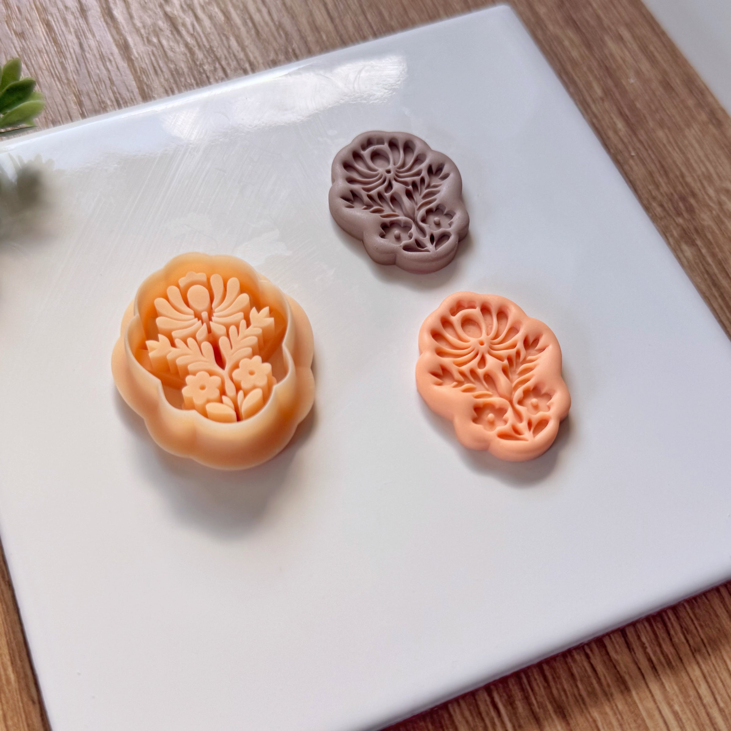 Folk Art Flower Medallion Clay Cutter