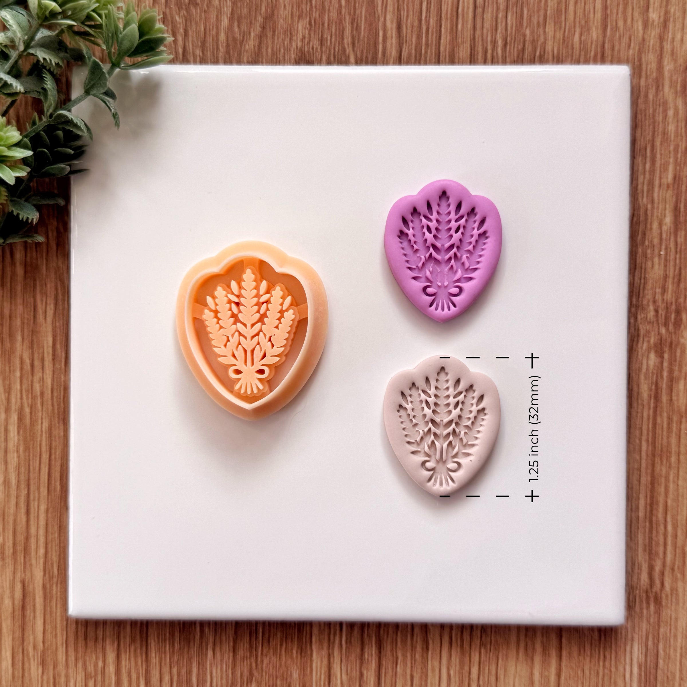 Lavender Bouquet Medallion Clay Cutter