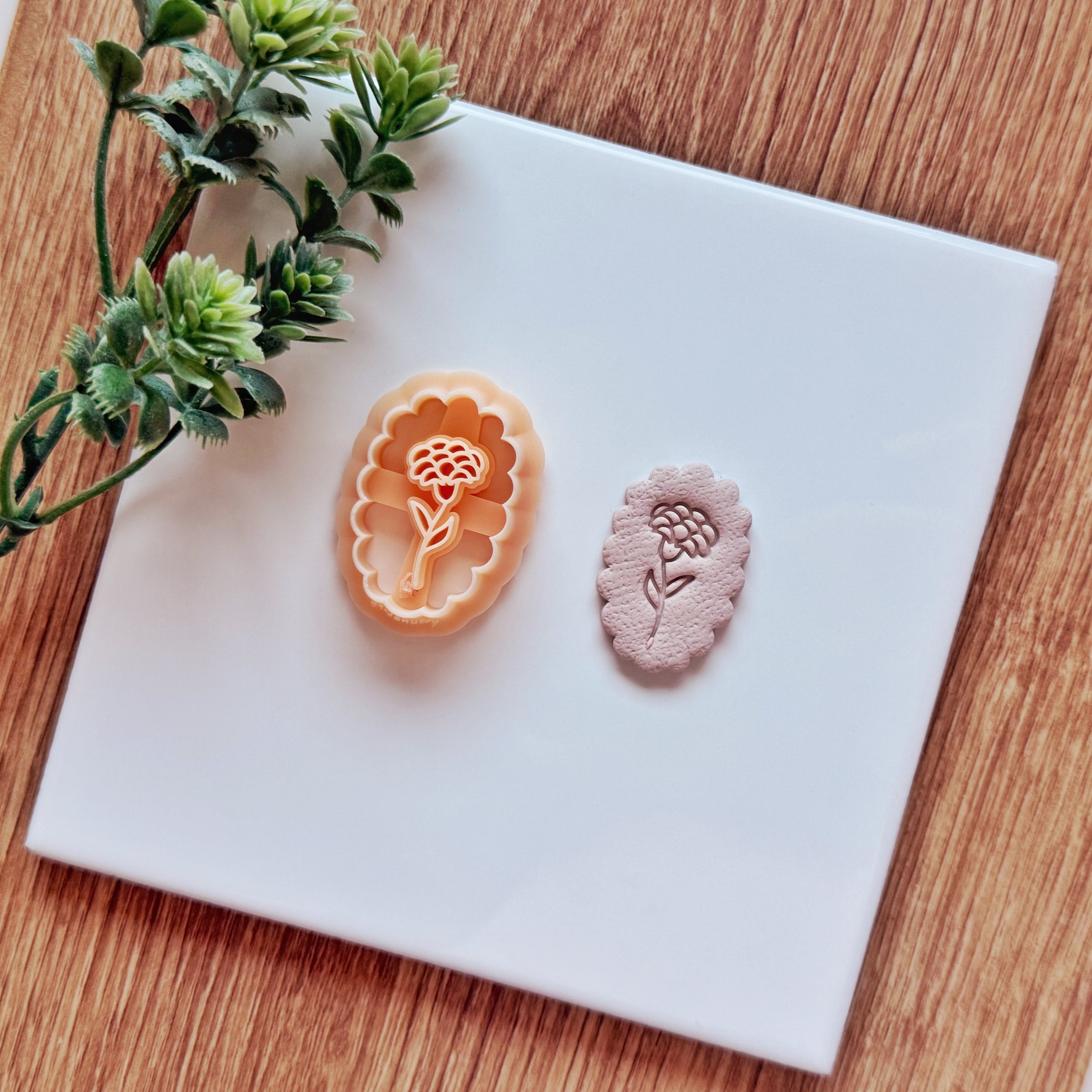 January Birth Flower Carnation Clay Cutter