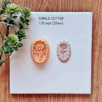 January Birth Flower Carnation Clay Cutter