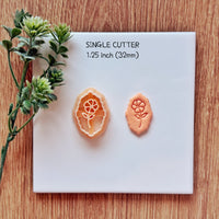 February Birth Flower Violet Clay Cutter