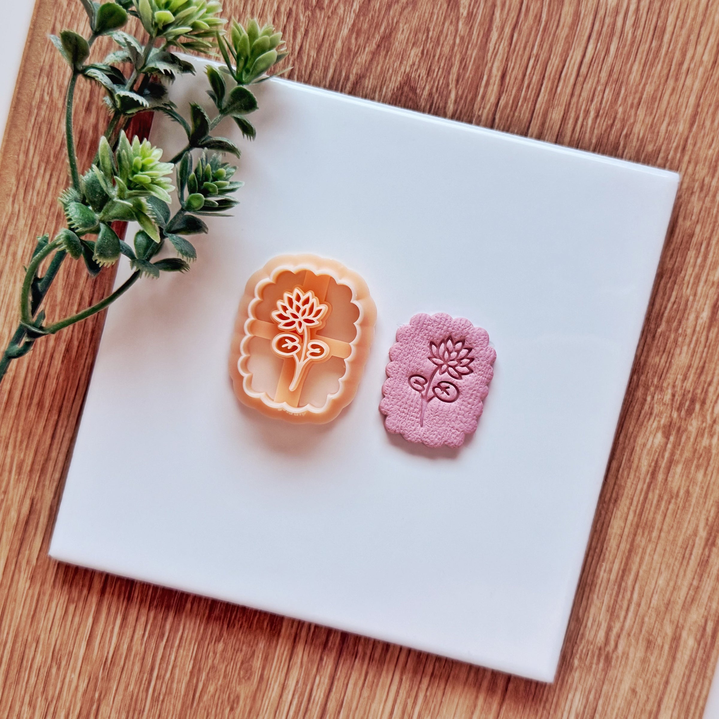 July Birth Flower Water Lily Clay Cutter