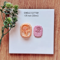 July Birth Flower Water Lily Clay Cutter