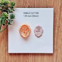 August Birth Flower Poppy Clay Cutter