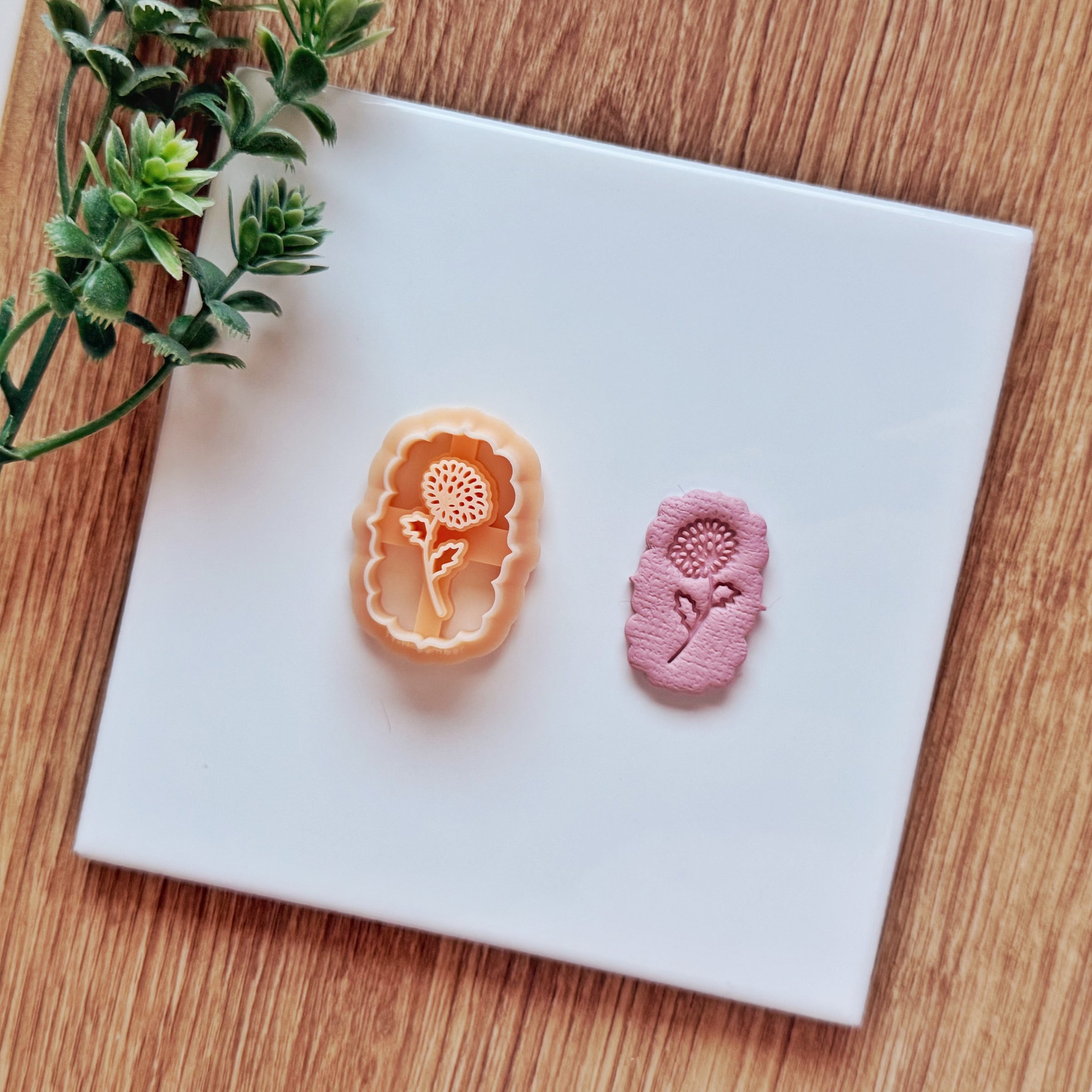 November Birth Flower Chrysanthemum Clay Cutter