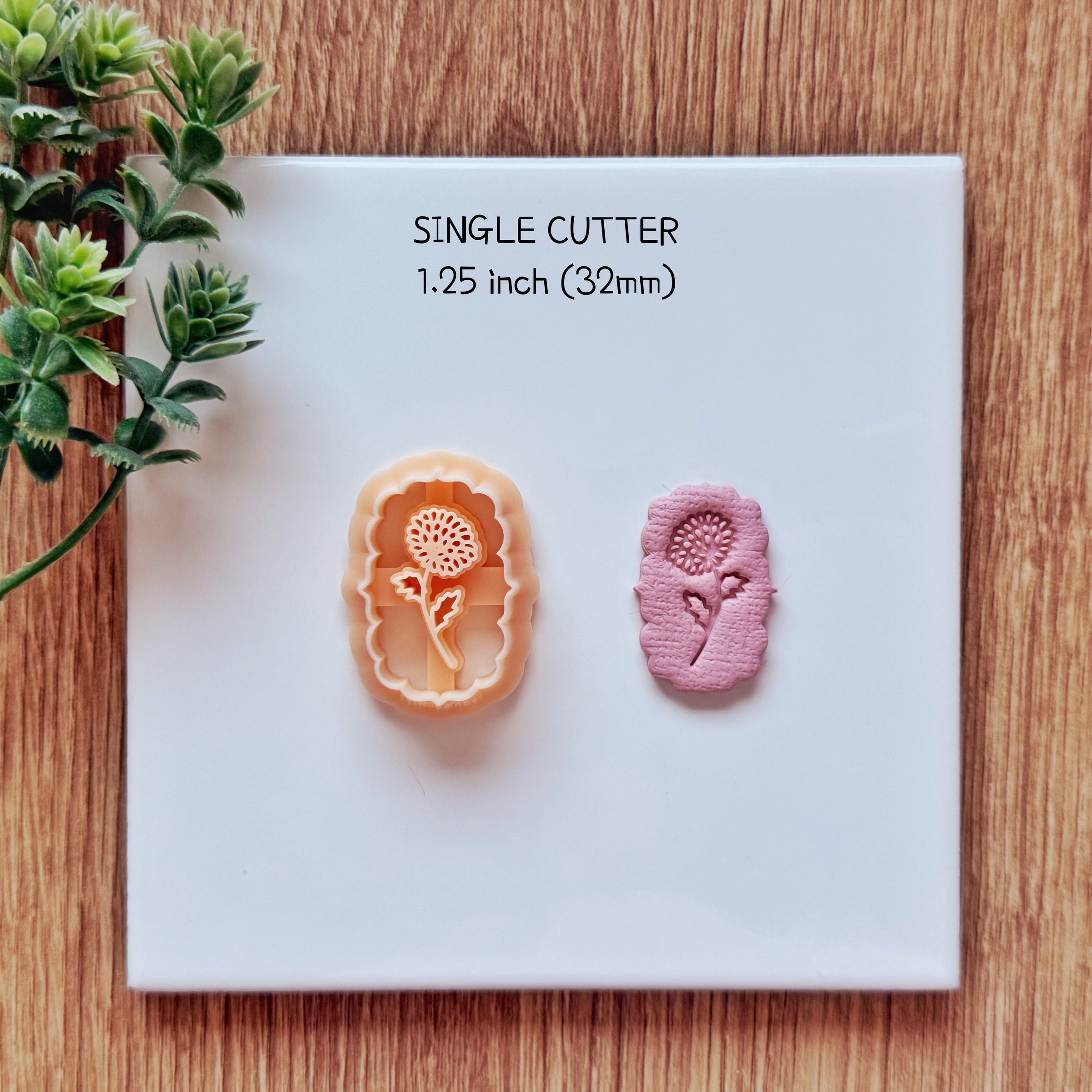 November Birth Flower Chrysanthemum Clay Cutter