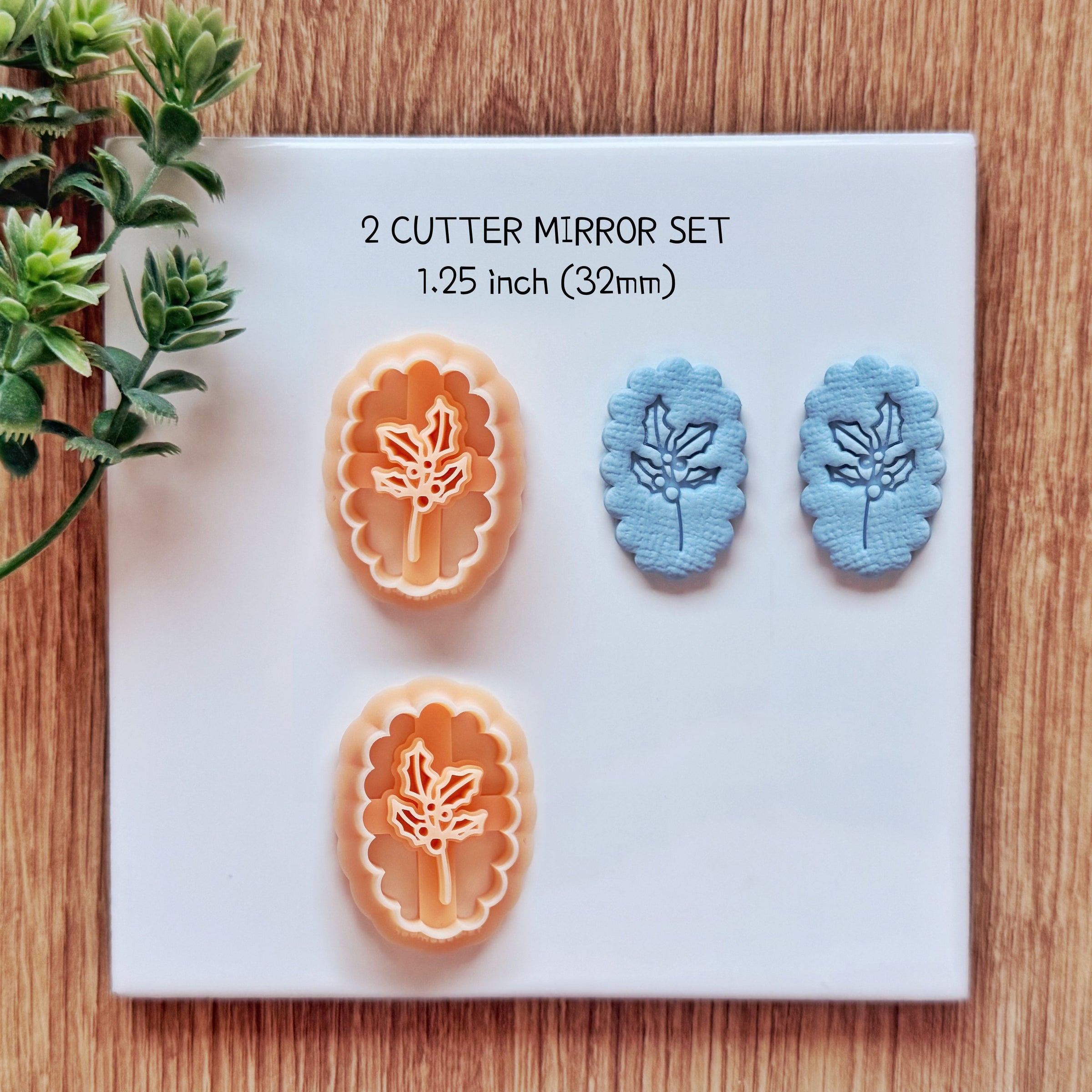 December Birth Flower Holly Clay Cutter