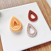 Beaded Teardrop Clay Cutter - Geometric Statement Jewelry Tool