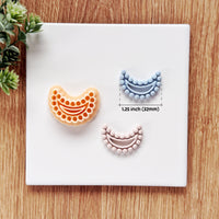 Beaded Crescent Moon Clay Cutter - Celestial Jewelry Tool