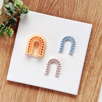 Beaded Rainbow Arch Clay Cutter - Boho U-Shape Jewelry Tool