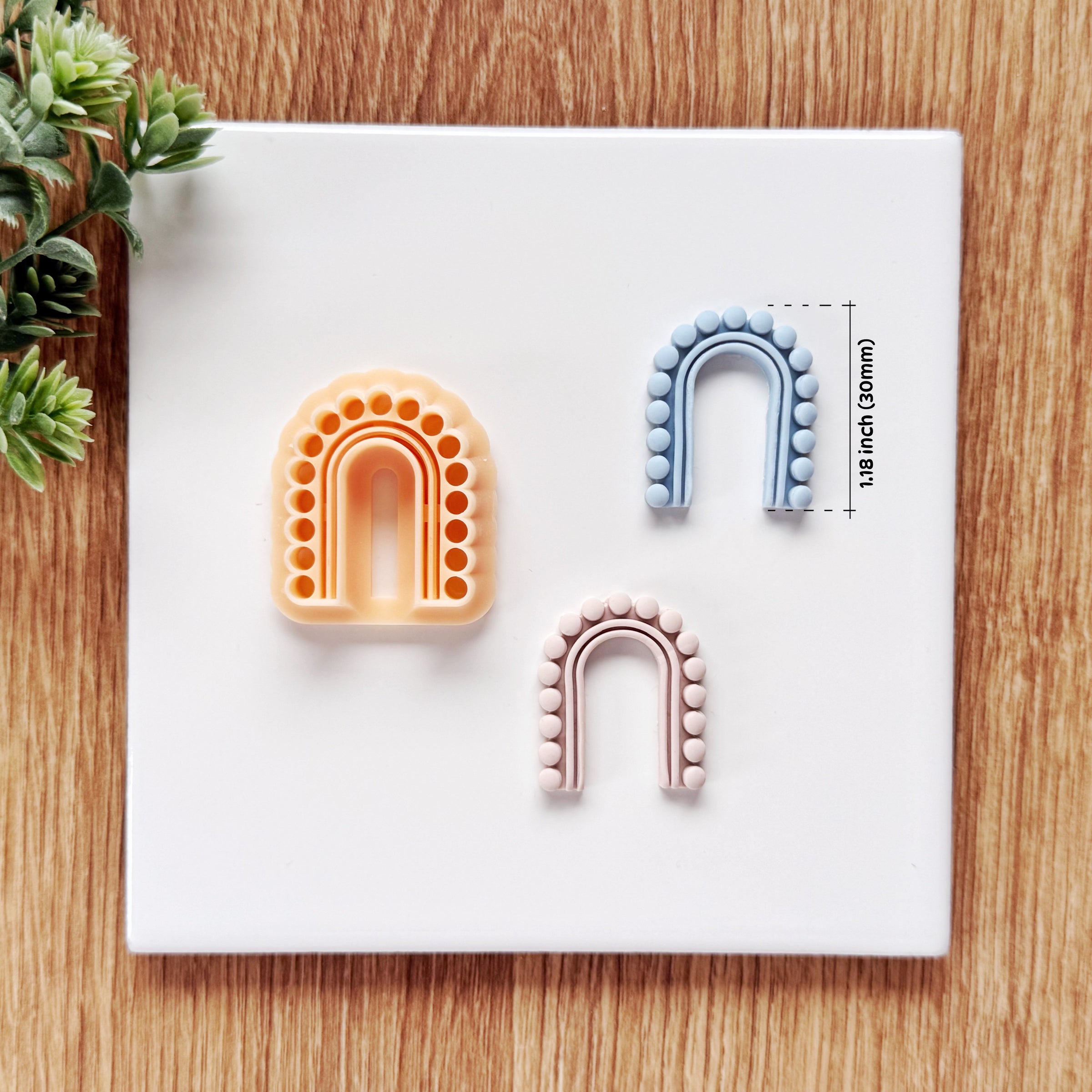 Beaded Rainbow Arch Clay Cutter - Boho U-Shape Jewelry Tool