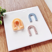 Beaded Rainbow Arch Clay Cutter - Boho U-Shape Jewelry Tool
