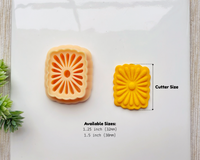 Debossing Retro Sun Polymer Clay Cutter – Scalloped Summer Shape for Earrings & Crafts
