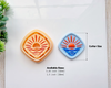 Setting Sun Polymer Clay Cutter – Debossed Summer Sunset Design for Earrings